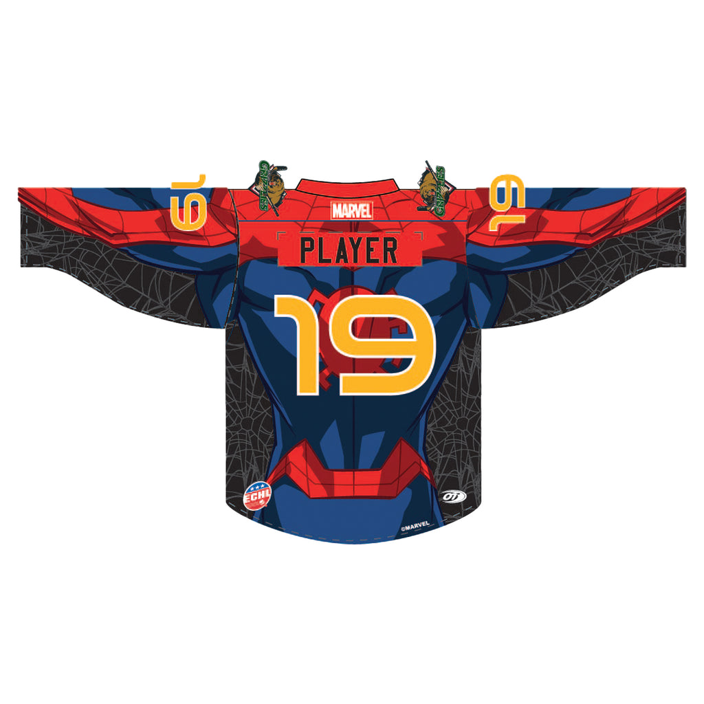 PRE_ORDER SPIDER MAN Jersey by OT sports – Utah Grizzlies Team Store